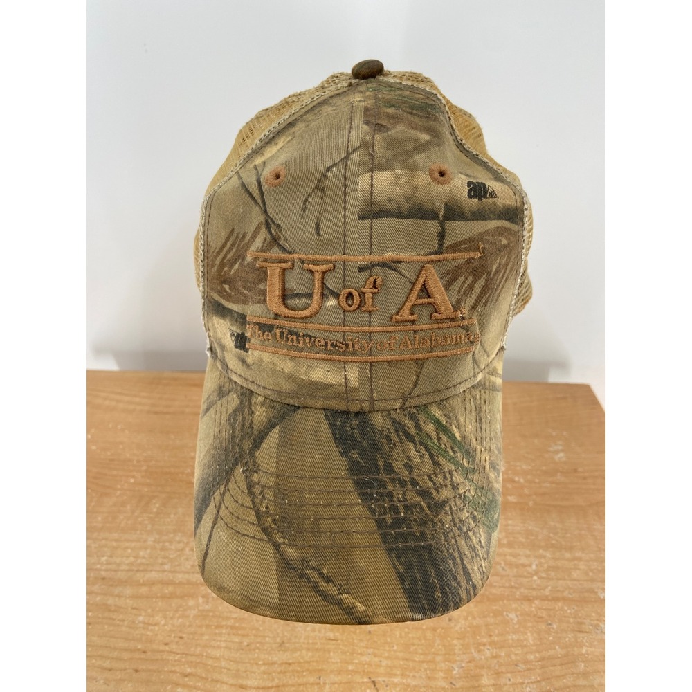 University of Alabama Camo Mesh Trucker Hat Baseball Cap Split Bar